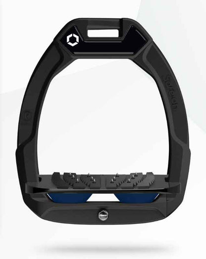 Flex-On Safe-On Black Inclined Ultra Grip Equestrian Safety Stirrups