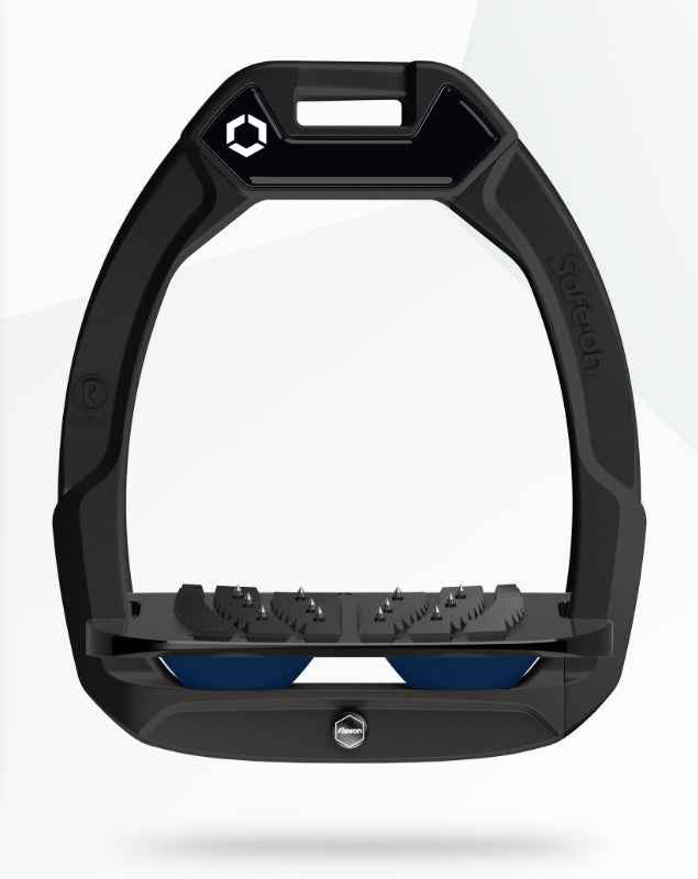 Flex-On Safe-On Black Inclined Ultra Grip Equestrian Safety Stirrups