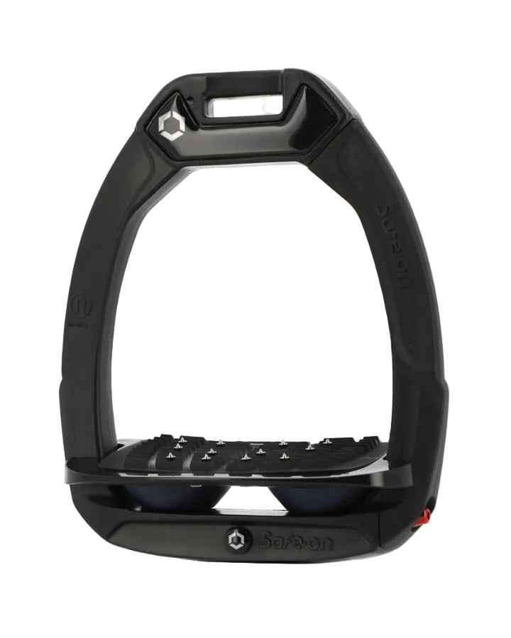 Flex-On Safe-On Inclined Ultra Grip Stirrups Black - Equestrian Safety Riding
