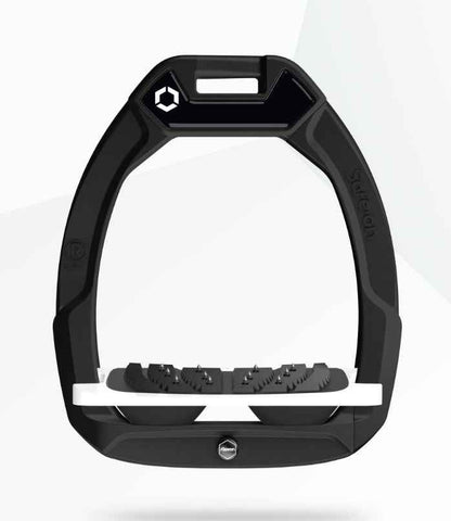 Flex-On Safe-On Inclined Ultra Grip Stirrups Black/White/Black