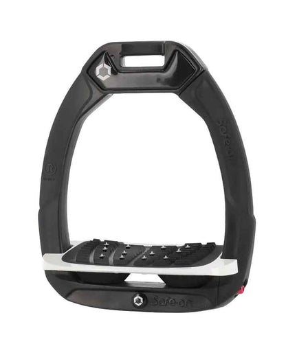 Flex-On Safe-On Inclined Ultra Grip Stirrups Black/White/Black
