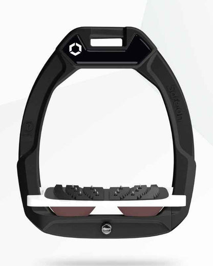 Flex-On Safe-On Inclined Ultra Grip Stirrups - Black/White/Chocolate