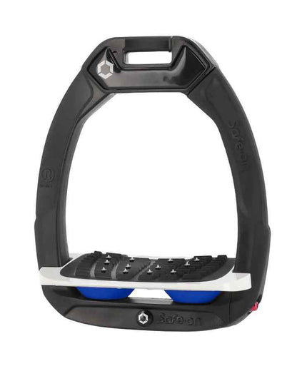 Flex-On Safe-On Inclined Ultra Grip Stirrups Black/White/Glacier