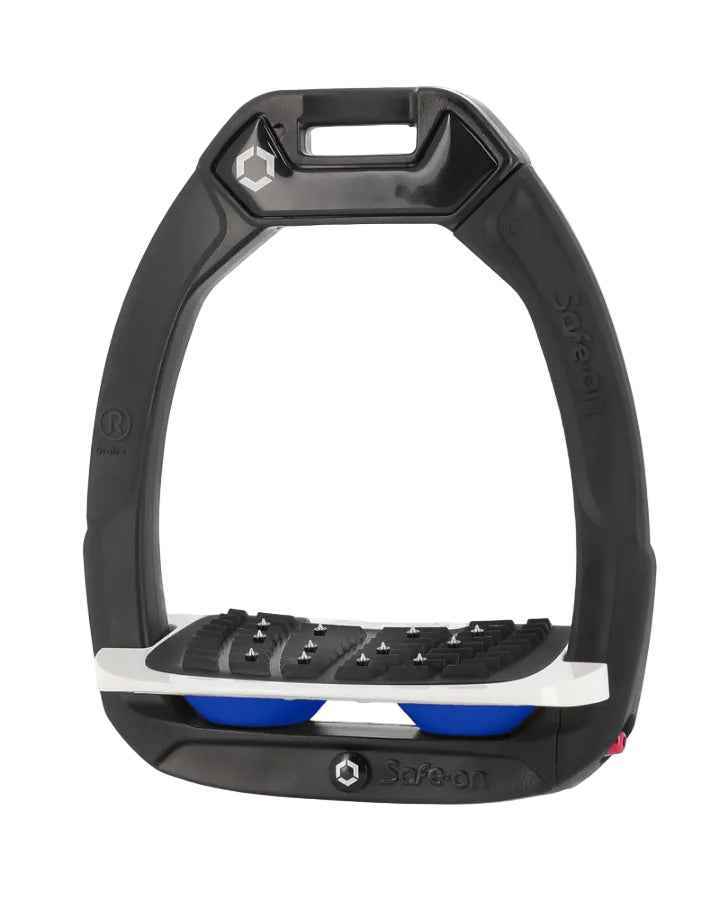 Flex-On Safe-On Inclined Ultra Grip Stirrups Black/White/Glacier
