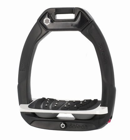 Flex-On Safe-On Inclined Ultra Grip Stirrups Black/White/Dark Grey | Safety Release