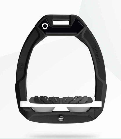 Flex-On Safe-On Inclined Ultra Grip Stirrups Black/White/Grey