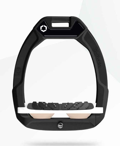 Flex-On Safe-On Inclined Ultra Grip Stirrups - Black, White, Milkshake | Equestrian Safety Stirrups