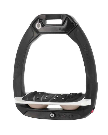 Flex-On Safe-On Inclined Stirrups - Black/White/Milkshake