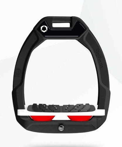 Flex-On Safe-On Inclined Ultra Grip Stirrups Black/White/Red