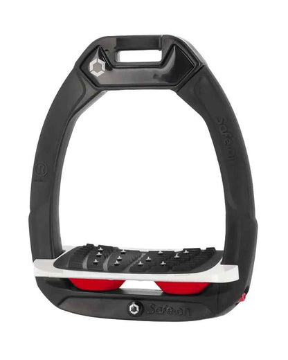 Flex-On Safe-On Inclined Ultra Grip Stirrups Black/White/Red