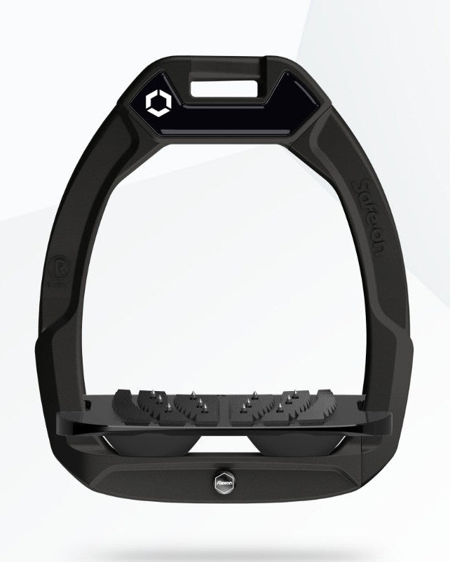 Flex-On Safe-On Inclined Ultra Grip Stirrups Black/Black/Black