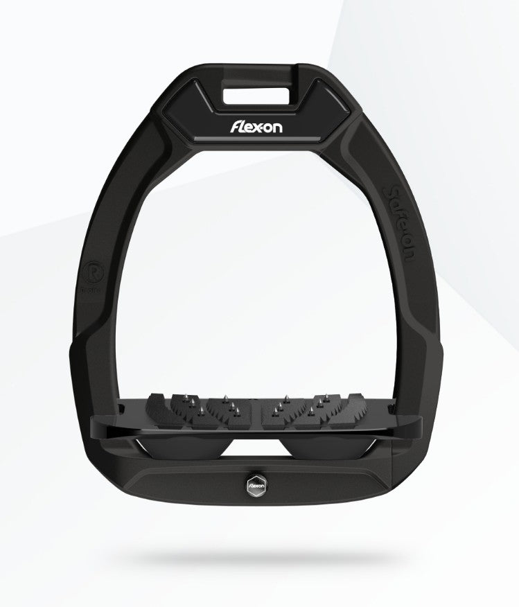 Flex-On Safe-On Inclined Ultra Grip Stirrups Black