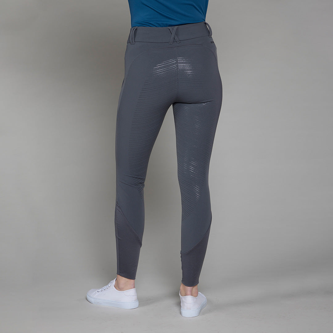 TOGGI FLEXI BREECHES: Water resistant full seat equestrian riding pants with silicone grip. Back view.