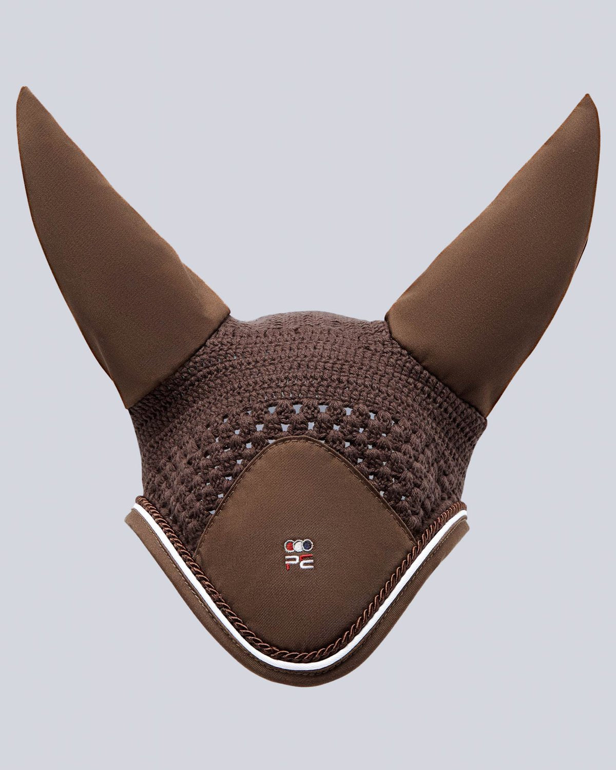 Premier Equine Fly Veil Brown | Crochet Horse Ear Bonnet | Insect Protection