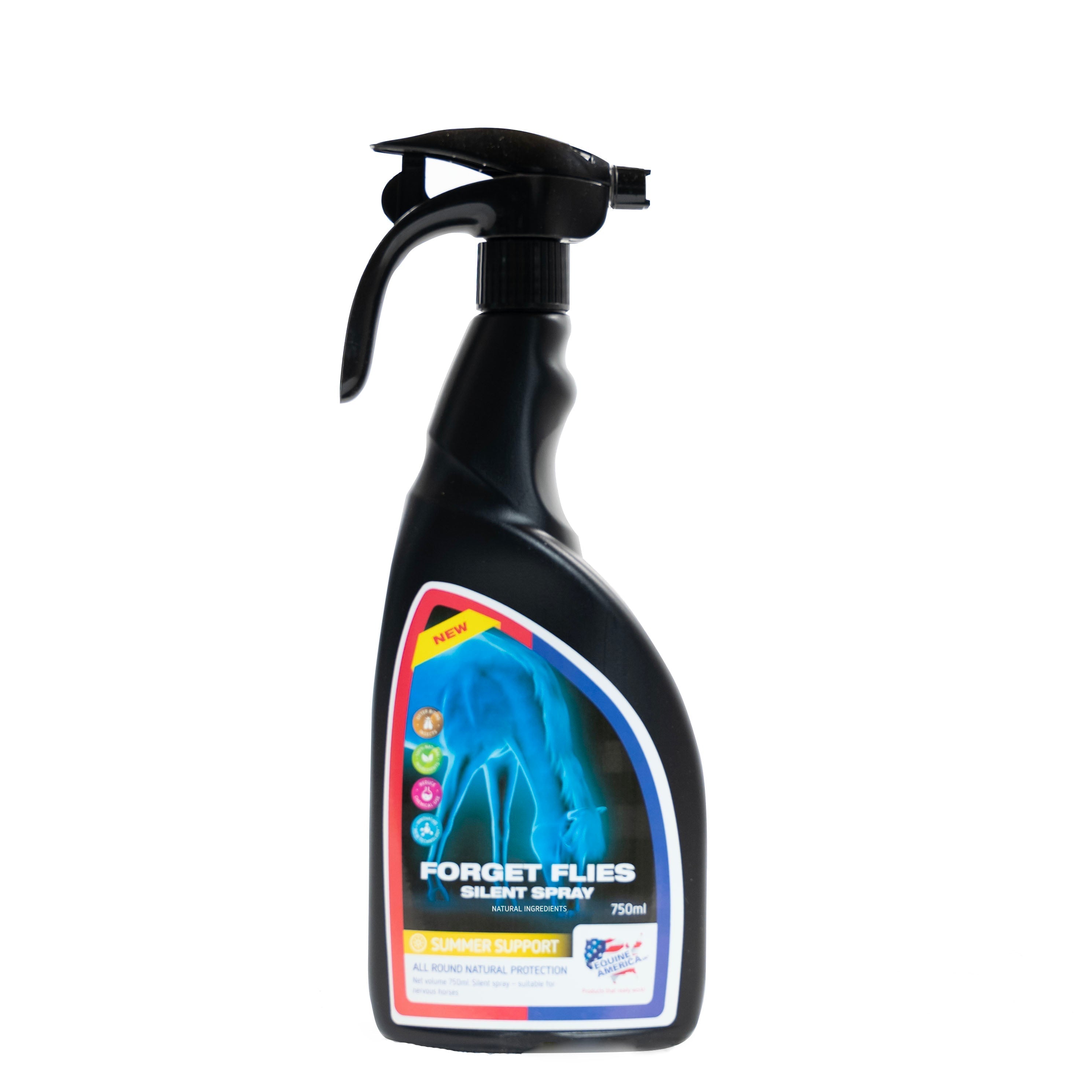 Equine America Forget Flies Spray 25.4 oz | Silent Horse Fly Repellent | Natural Ingredients