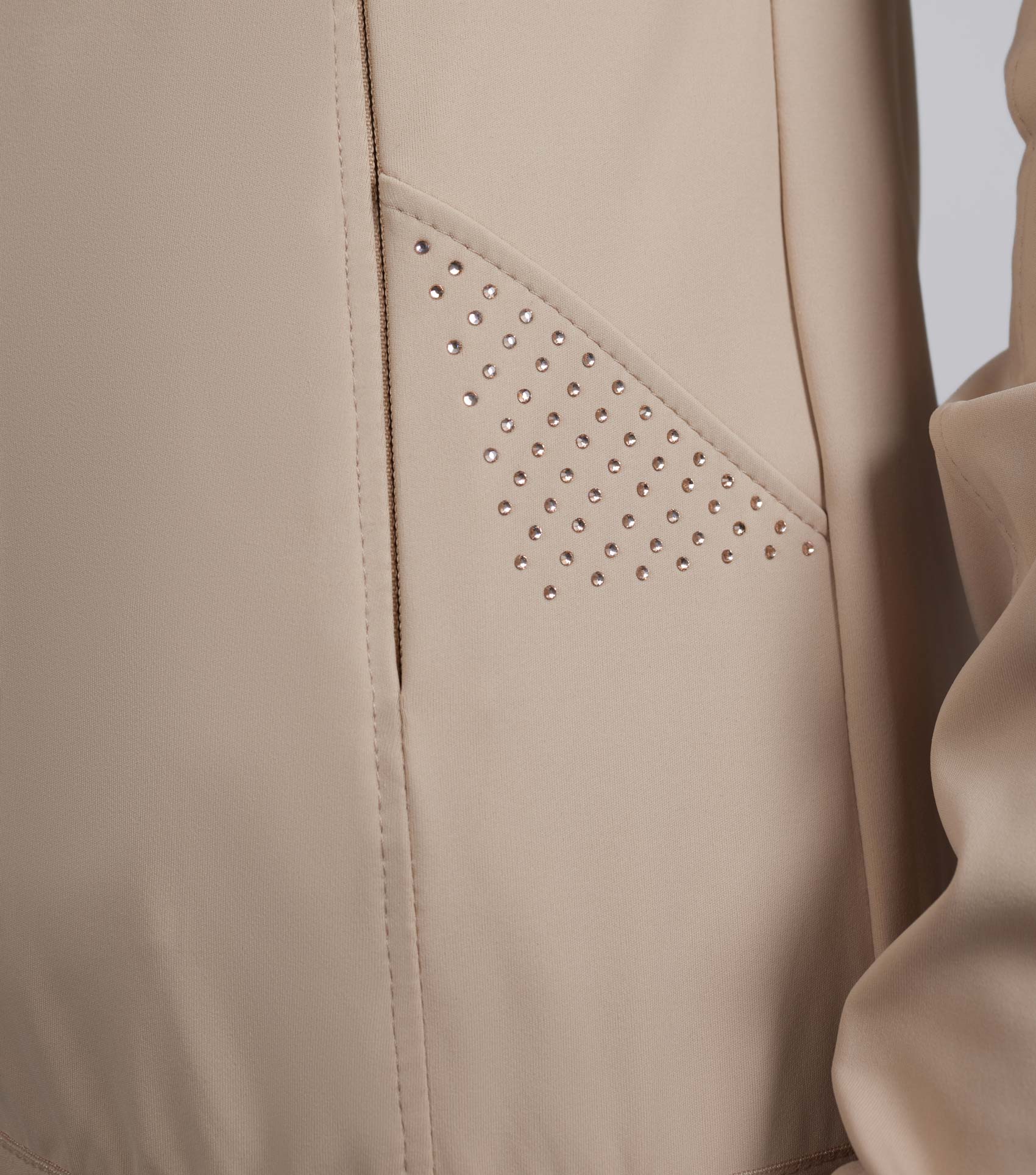 Premier Equine Franca Champagne Ladies Equestrian Jacket - Lightweight, Diamanté Detail
