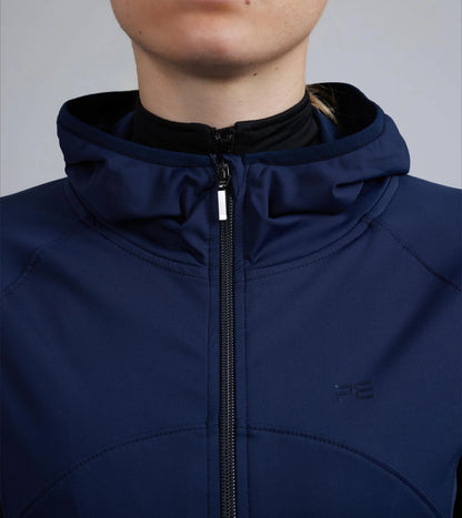 Premier Equine Franca Navy Sports Jacket - Ladies Lightweight Hooded Equestrian Jacket - Equiflair