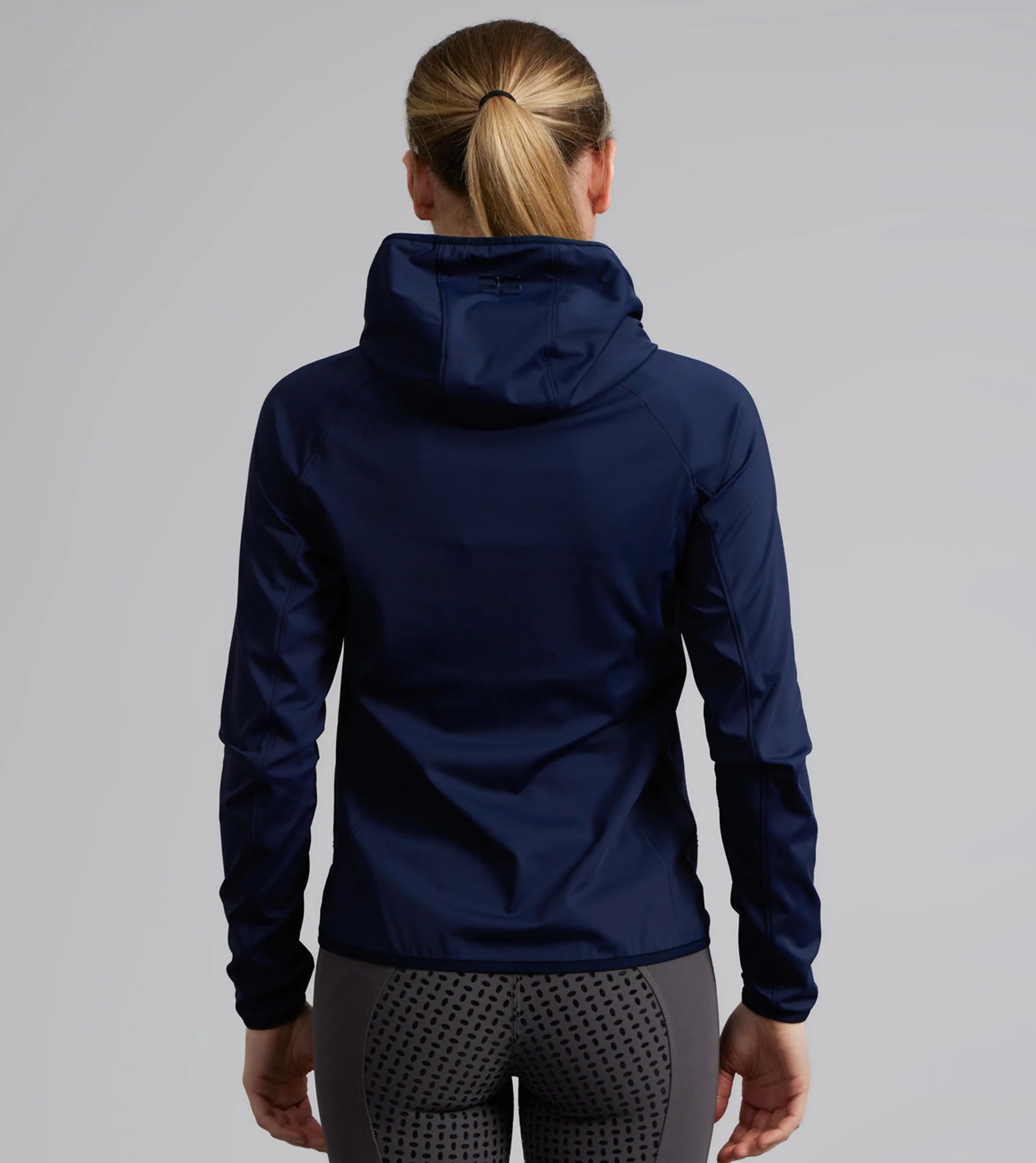 Premier Equine Franca Navy Ladies Sports Jacket with Hood. Stylish Equestrian Apparel by Equiflair.