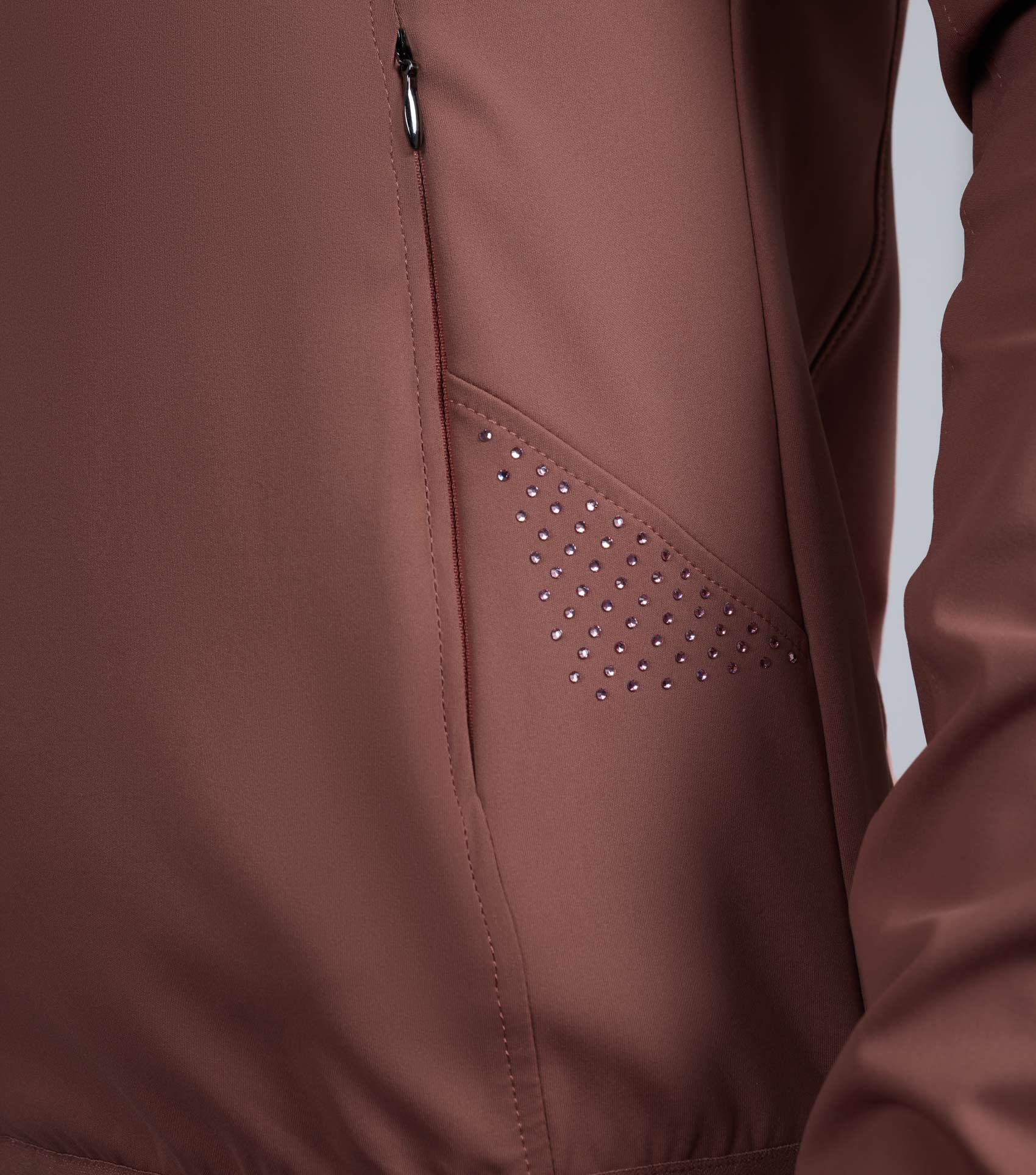 PREMIER EQUINE FRANCA Ladies Sports Jacket - Rosewood Horse Riding Jacket with Diamante Detail - Equiflair