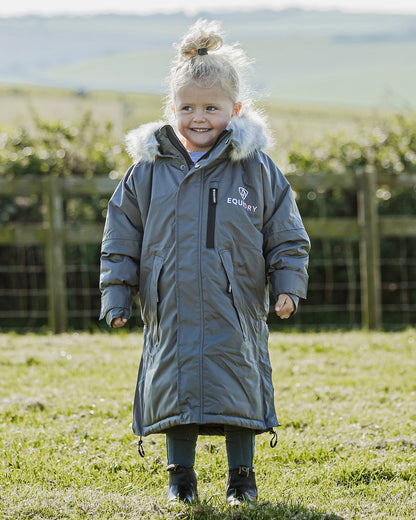 EQUIDRY Evolution Children's Thick Fleece Grey/Pale Pink