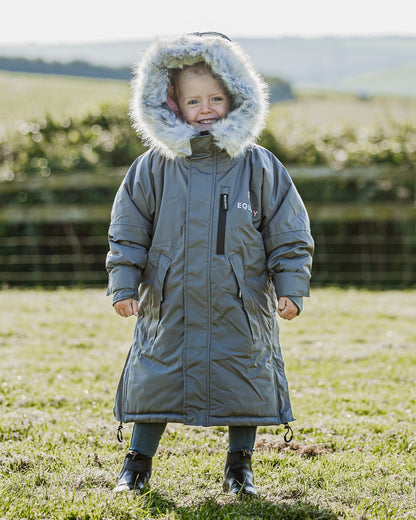 EQUIDRY Evolution Children's Thick Fleece Grey/Pale Pink