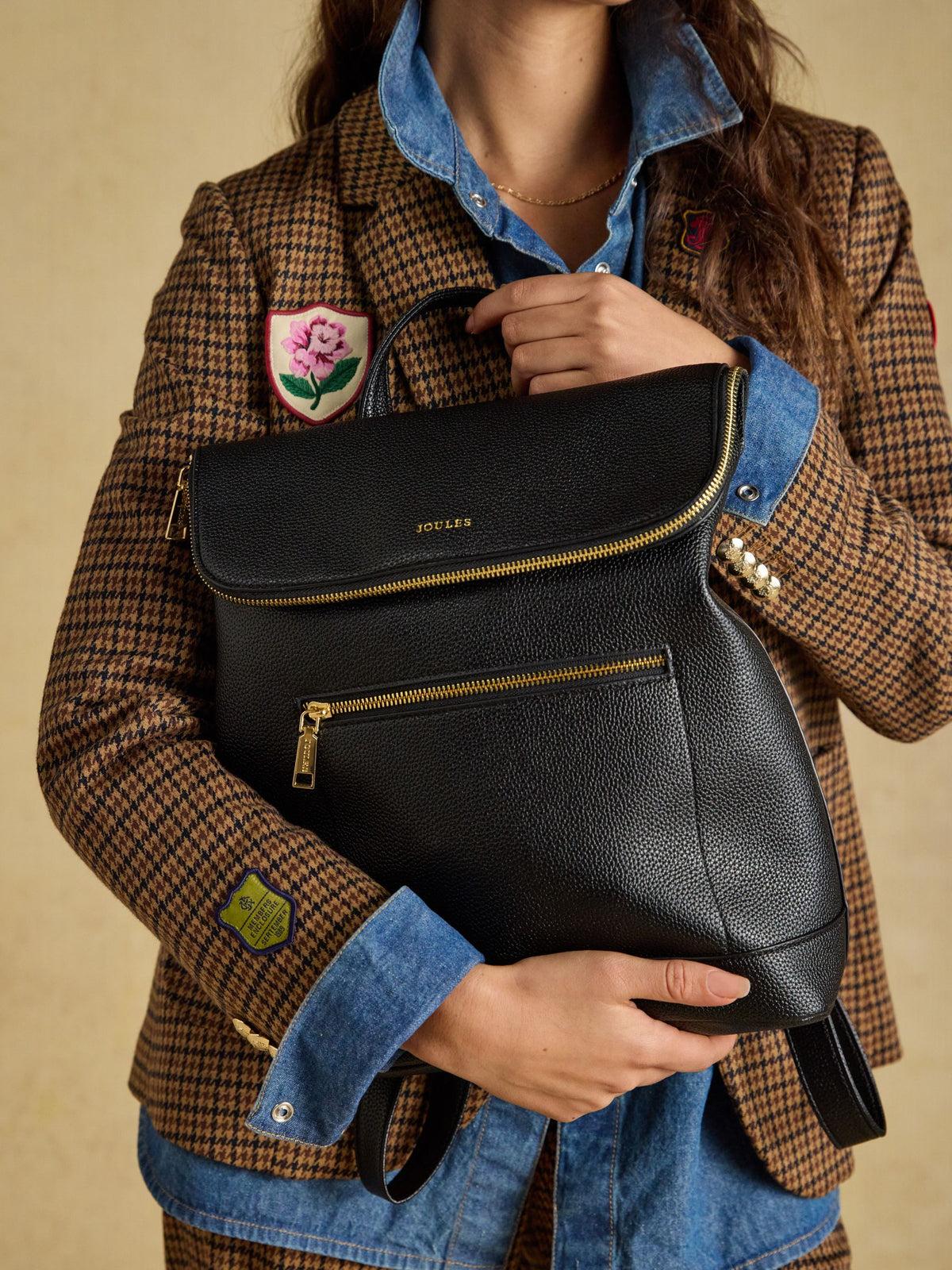 Women's Joules Black Rucksack