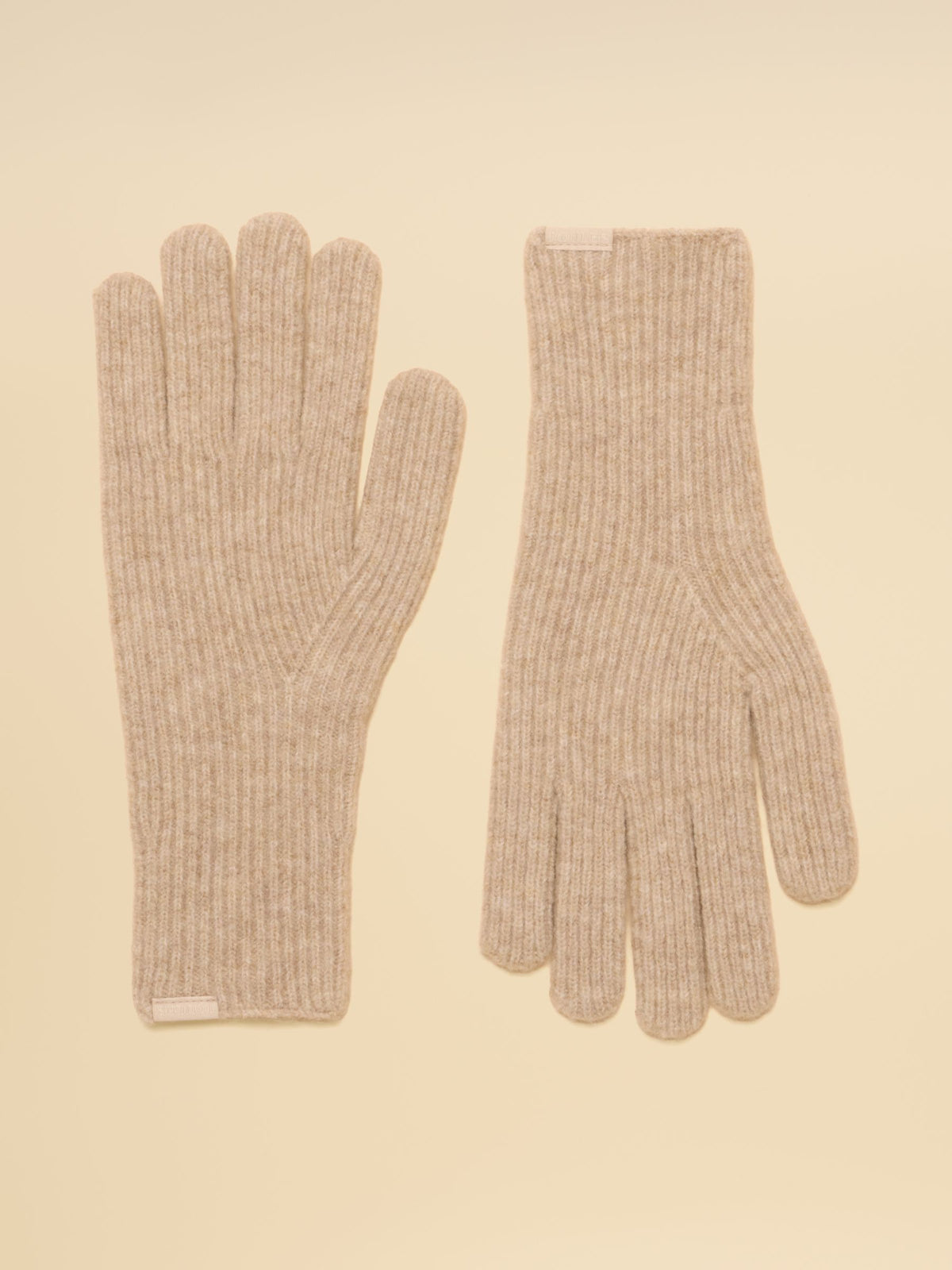 Women's Joules Oatmeal Fine Knit Gloves