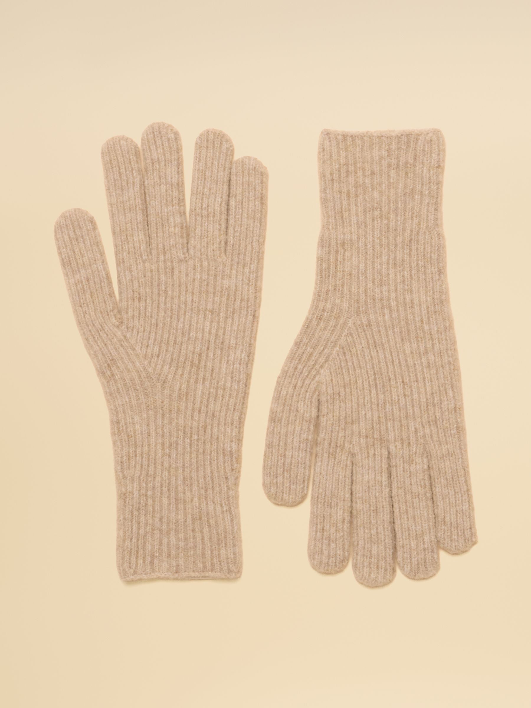 Women's Joules Oatmeal Fine Knit Gloves
