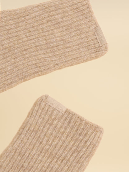 Women's Joules Oatmeal Fine Knit Gloves