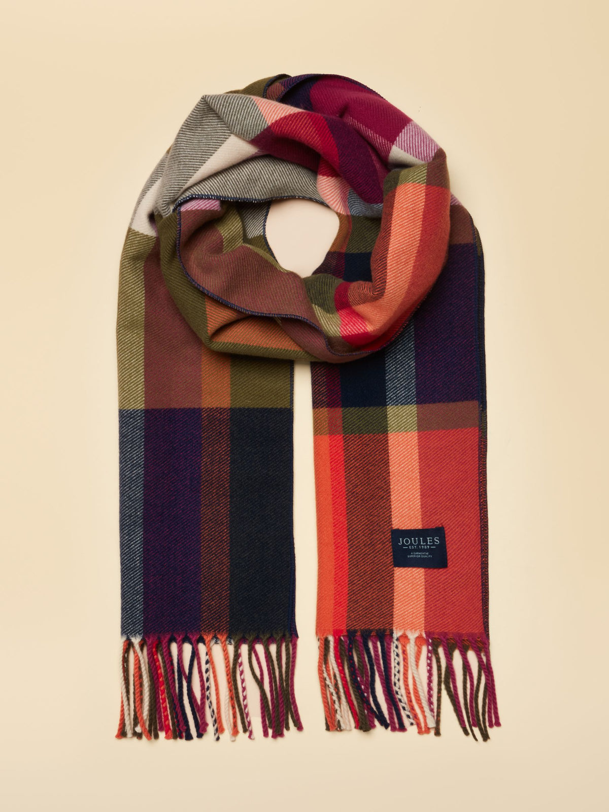Women's Joules Langtree Long Brushed Stripe Scarf