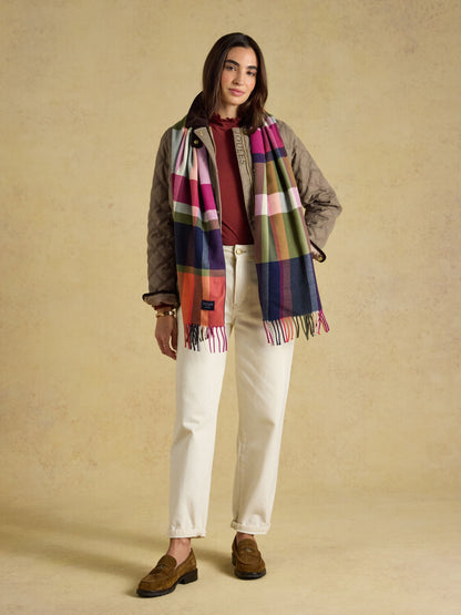 Women's Joules Langtree Long Brushed Stripe Scarf