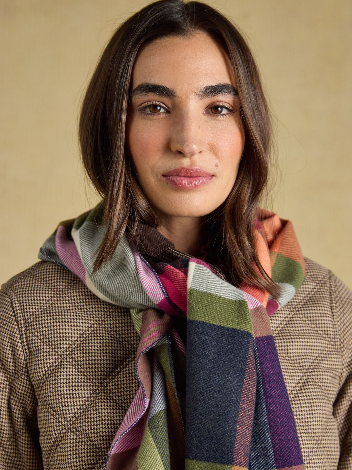 Women's Joules Langtree Long Brushed Stripe Scarf