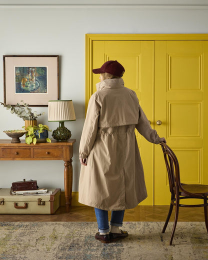 Joules Hensley Waterproof Coat Tan Brown | Women's Longline Coat
