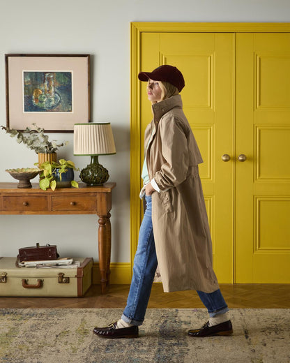 Joules Hensley Waterproof Coat Tan Brown, Longline, Waterproof Coat,  Recycled Nylon, Equiflair
