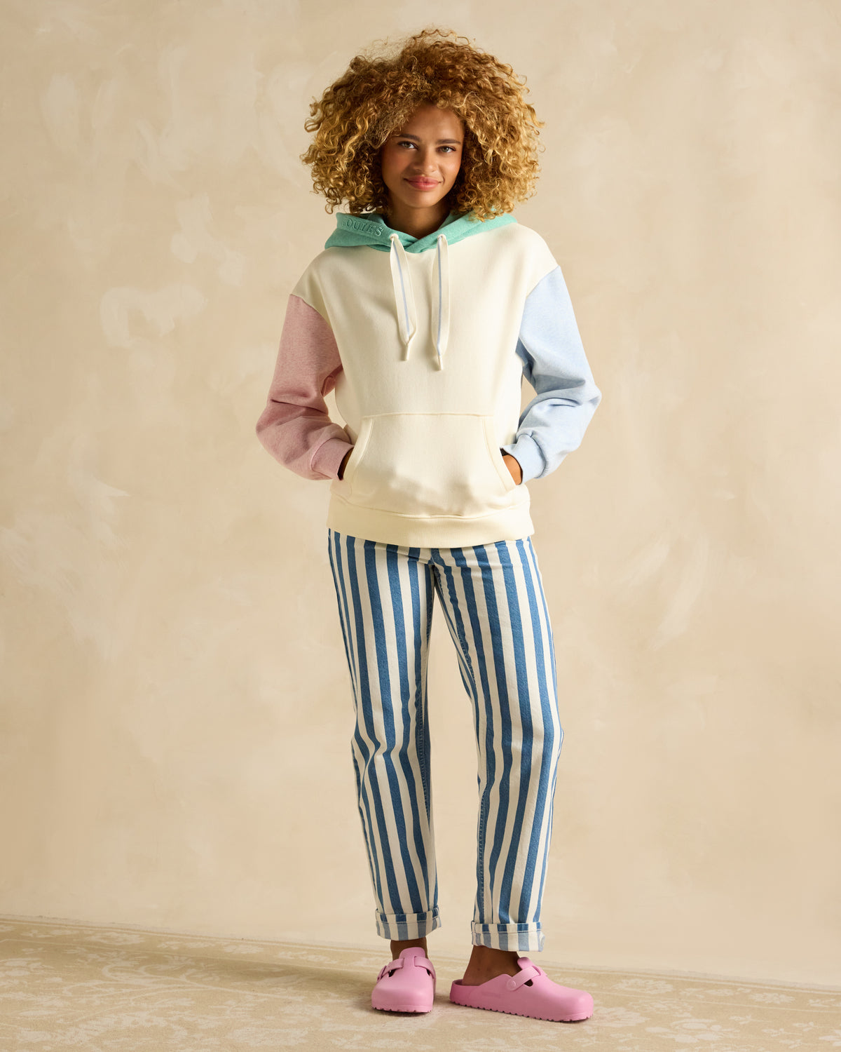 Joules Milbourne Colourblock Hoodie: Women's Fashion, Soft & Stylish Comfortable Clothing.