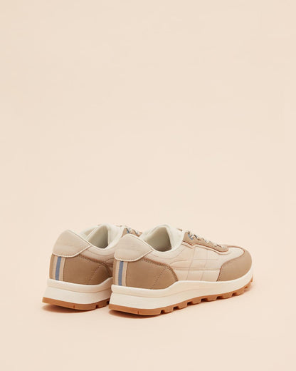 JOULES PARKFIELD Ladies Trainers: Neutral beige sneakers with chunky sole for comfort & style. Shop now!