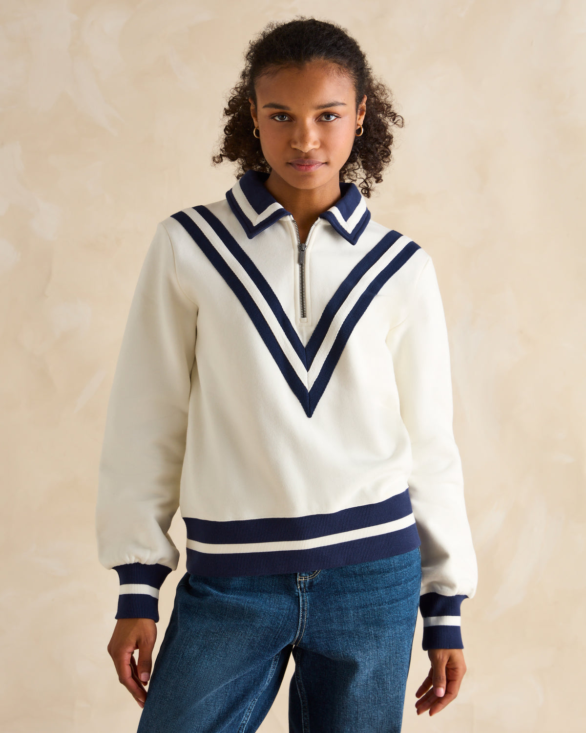 Joules Dawlish Cream Sweatshirt