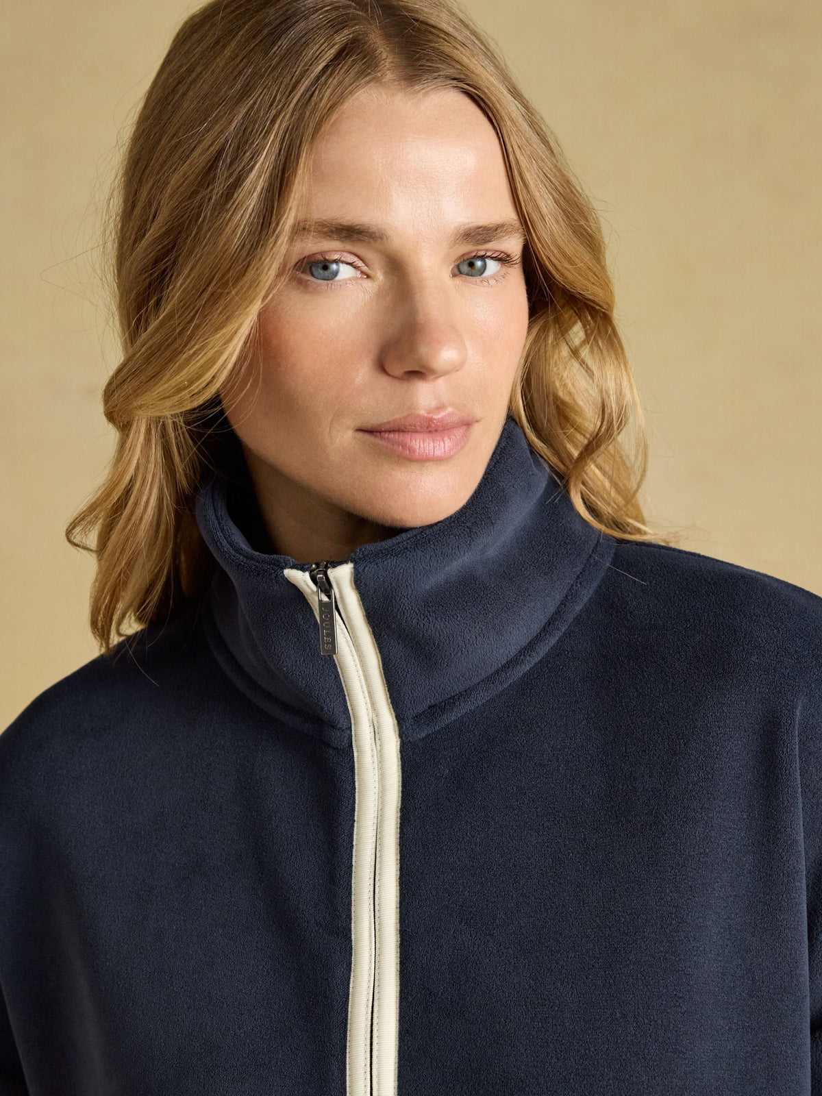 Women's Joules Navy Quarter Zip Funnel Neck Fleece