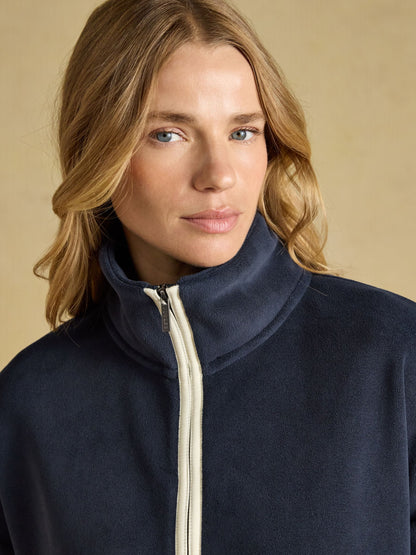 Women's Joules Navy Quarter Zip Funnel Neck Fleece