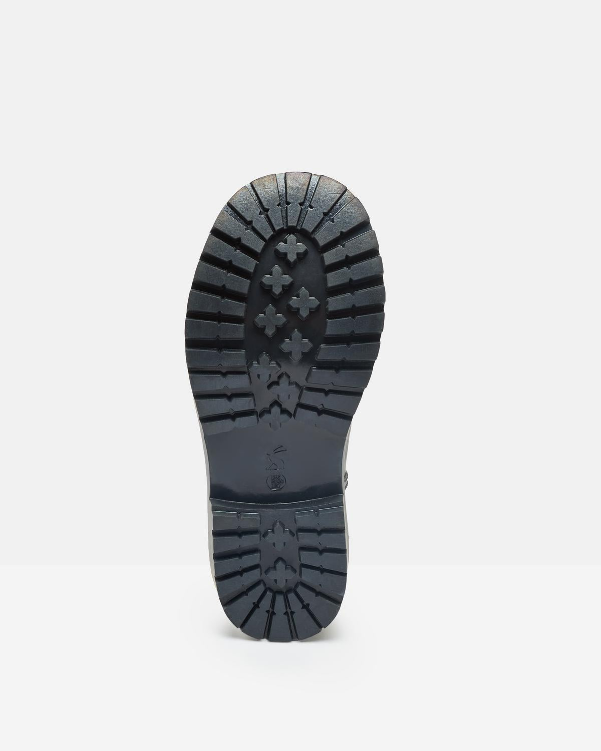 JOULES Wellies Sole: Black/Animal Short Boot Tread Pattern for Non-Slip Grip - Outdoor Waterproof Footwear