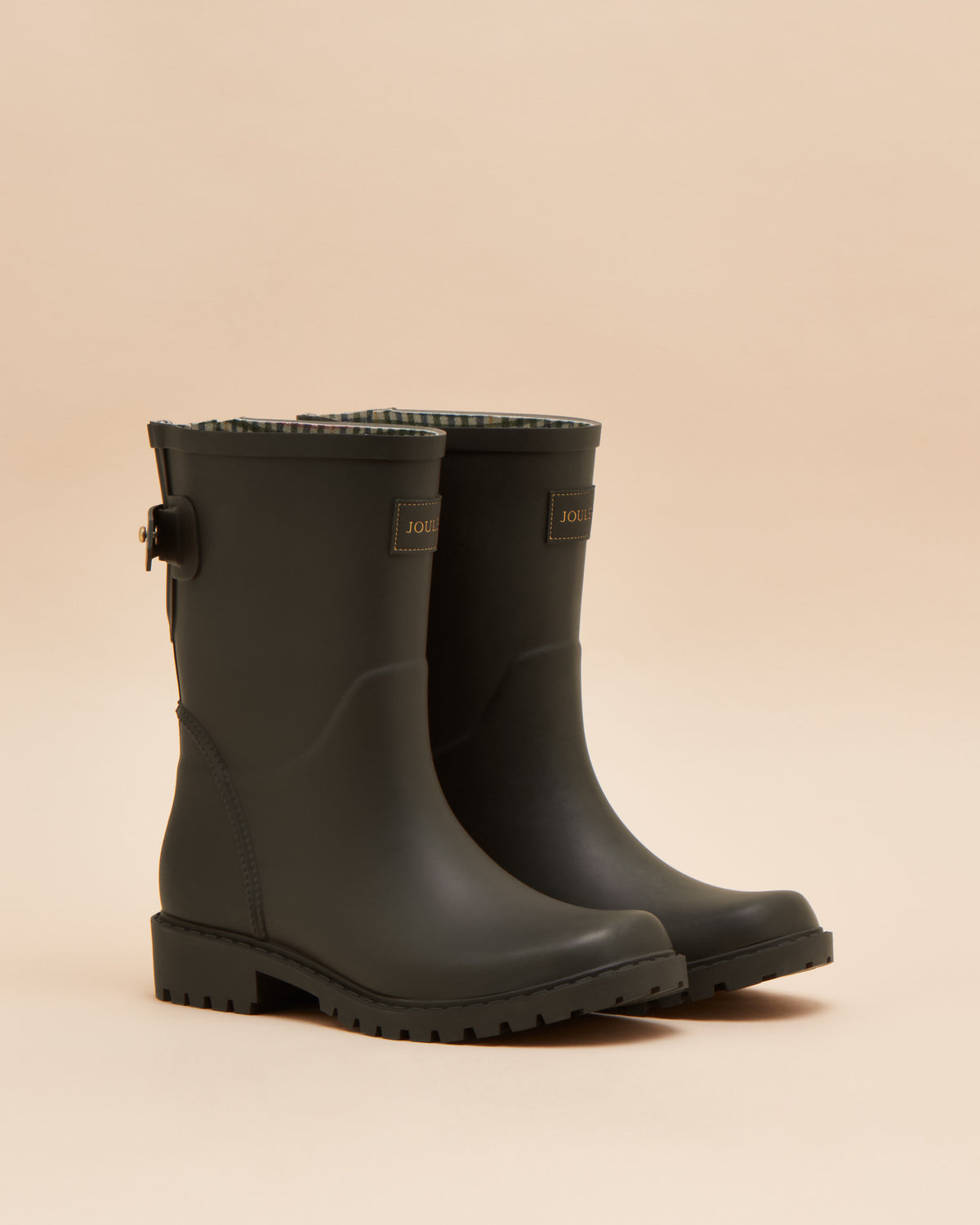 Joules Wistow Adjustable Mid Calf Wellies Chocolate Brown