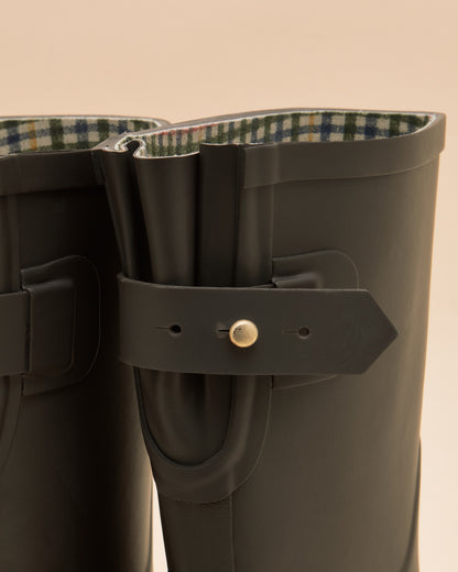 Joules Wistow Adjustable Mid Calf Wellies Chocolate Brown
