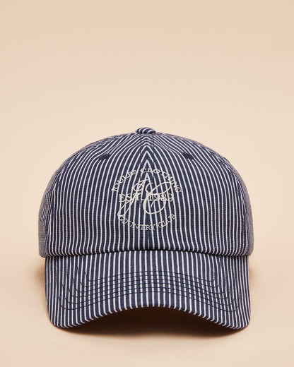 Joules Daley Navy Striped Baseball Cap | Sport Club Cotton Country Club Hat