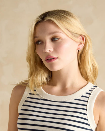 Joules Harbour Creme Navy Striped Vest - Women's Summer Fashion Tank Top