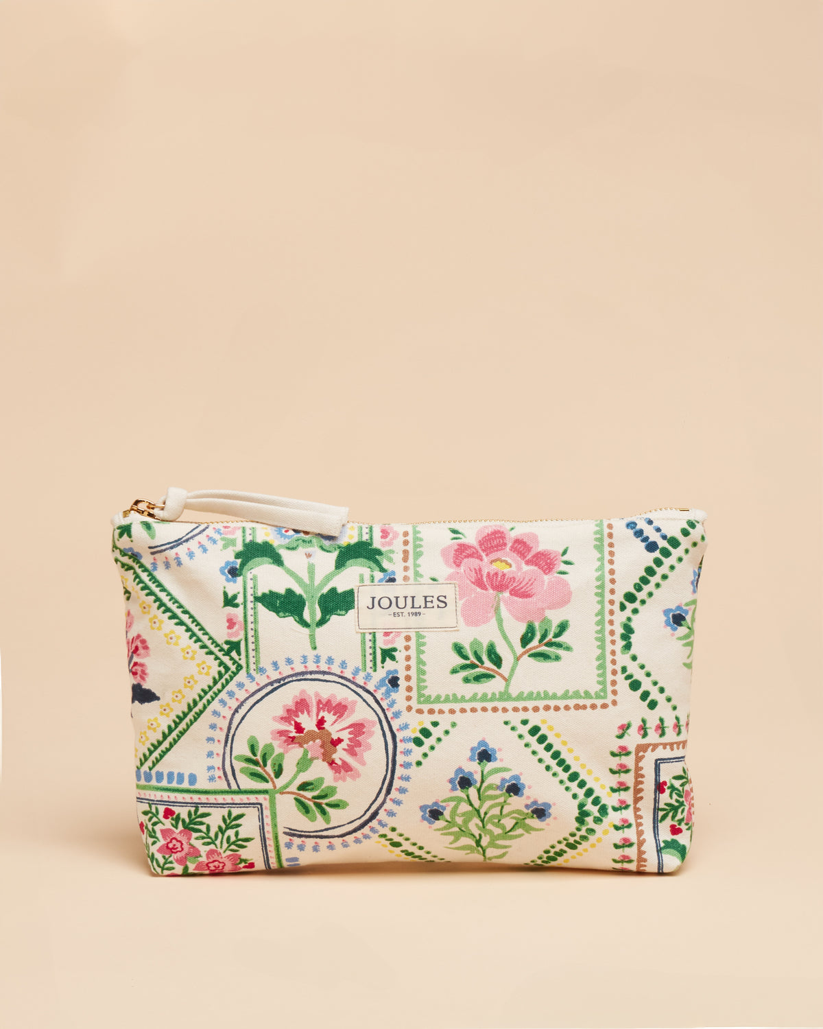 Joules Carrywell Zip Pouch Mosaic Floral