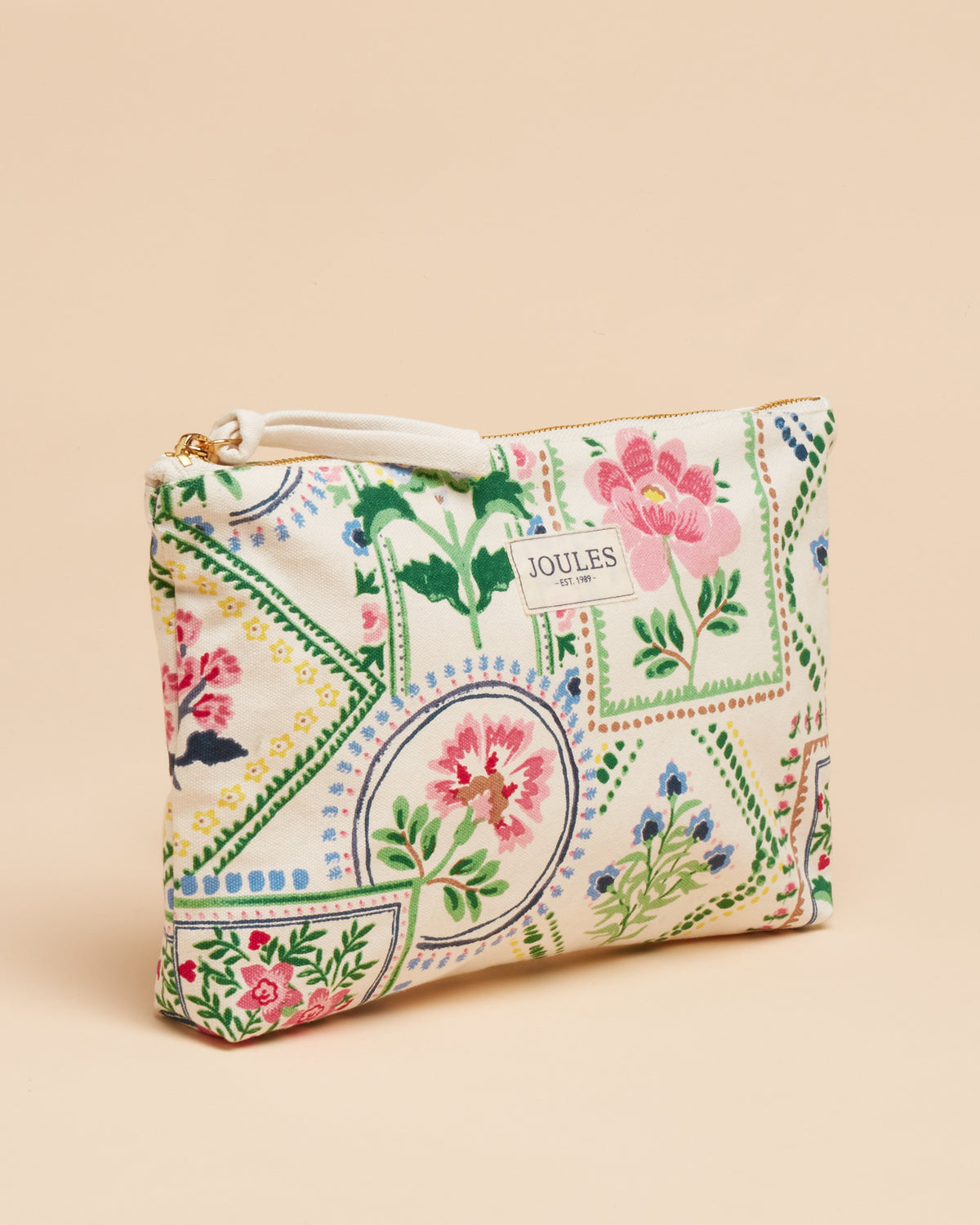 Joules Carrywell Zip Pouch Mosaic Floral