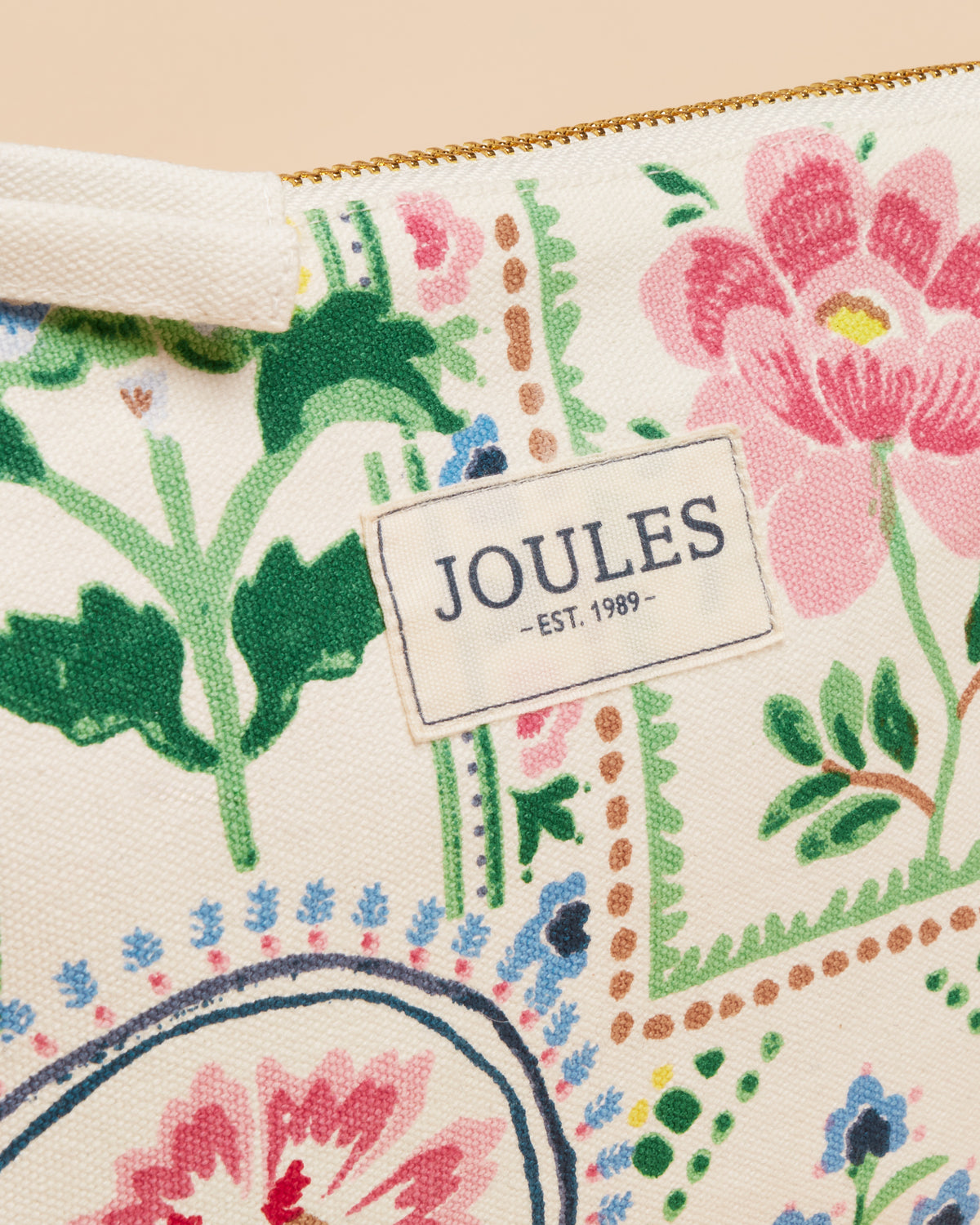 Joules Carrywell Zip Pouch Mosaic Floral