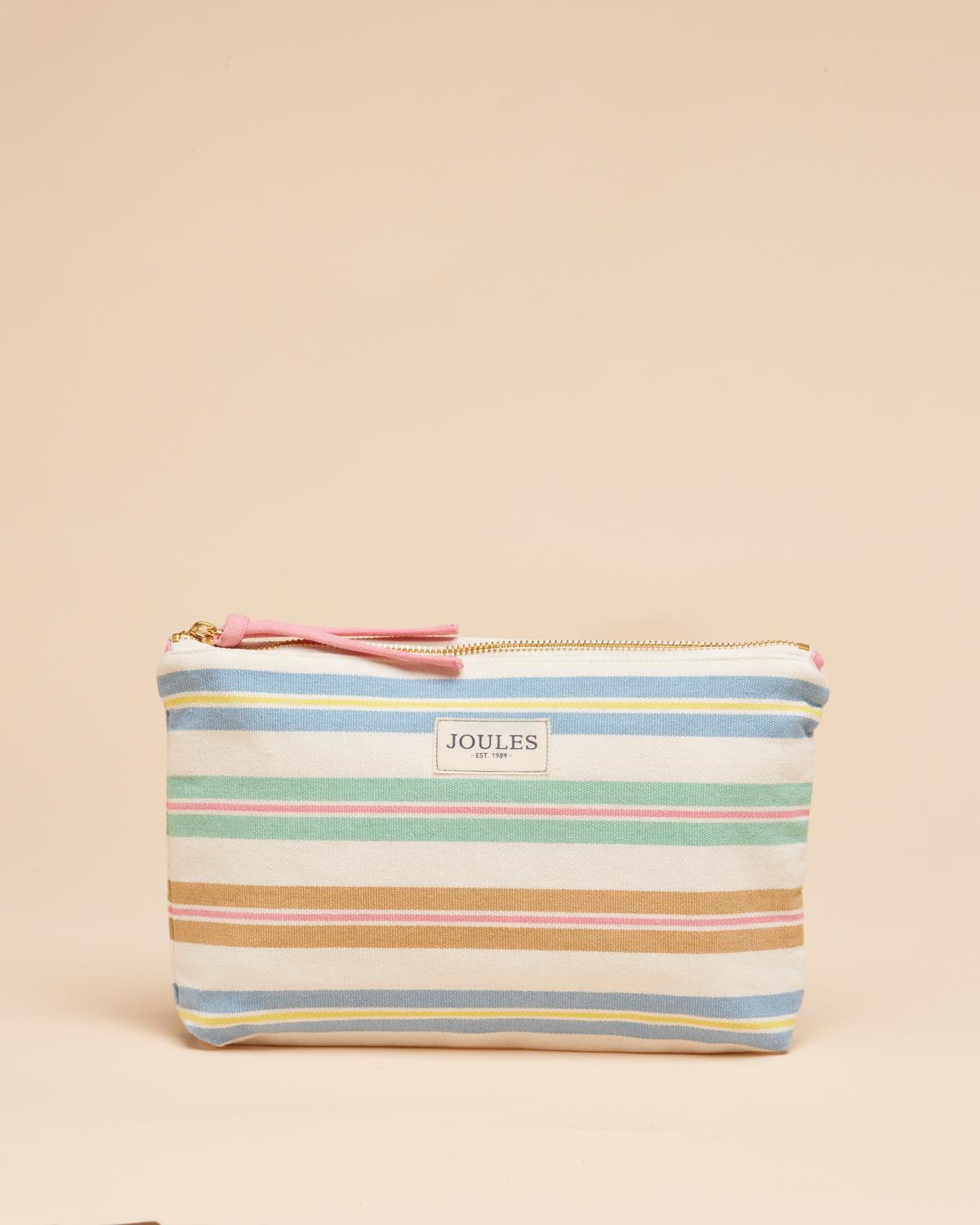 Joules Carrywell Zip Pouch Multi Stripe