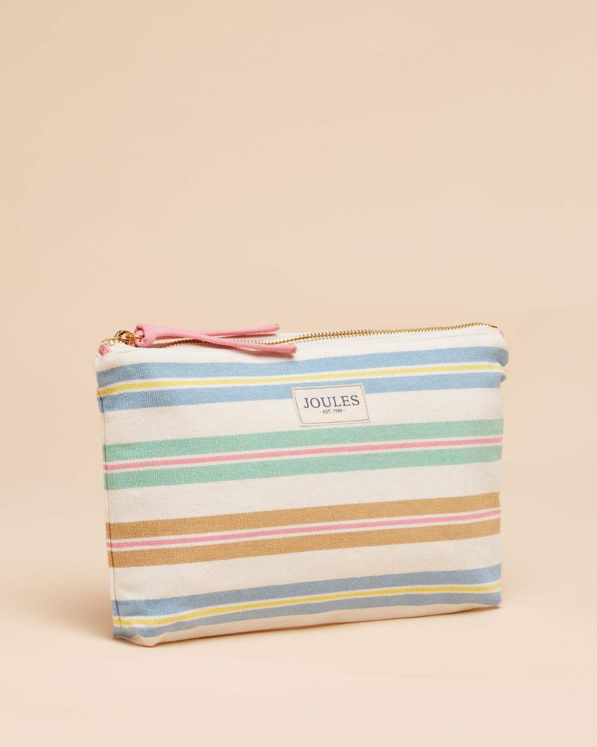 Joules Carrywell Zip Pouch Multi Stripe