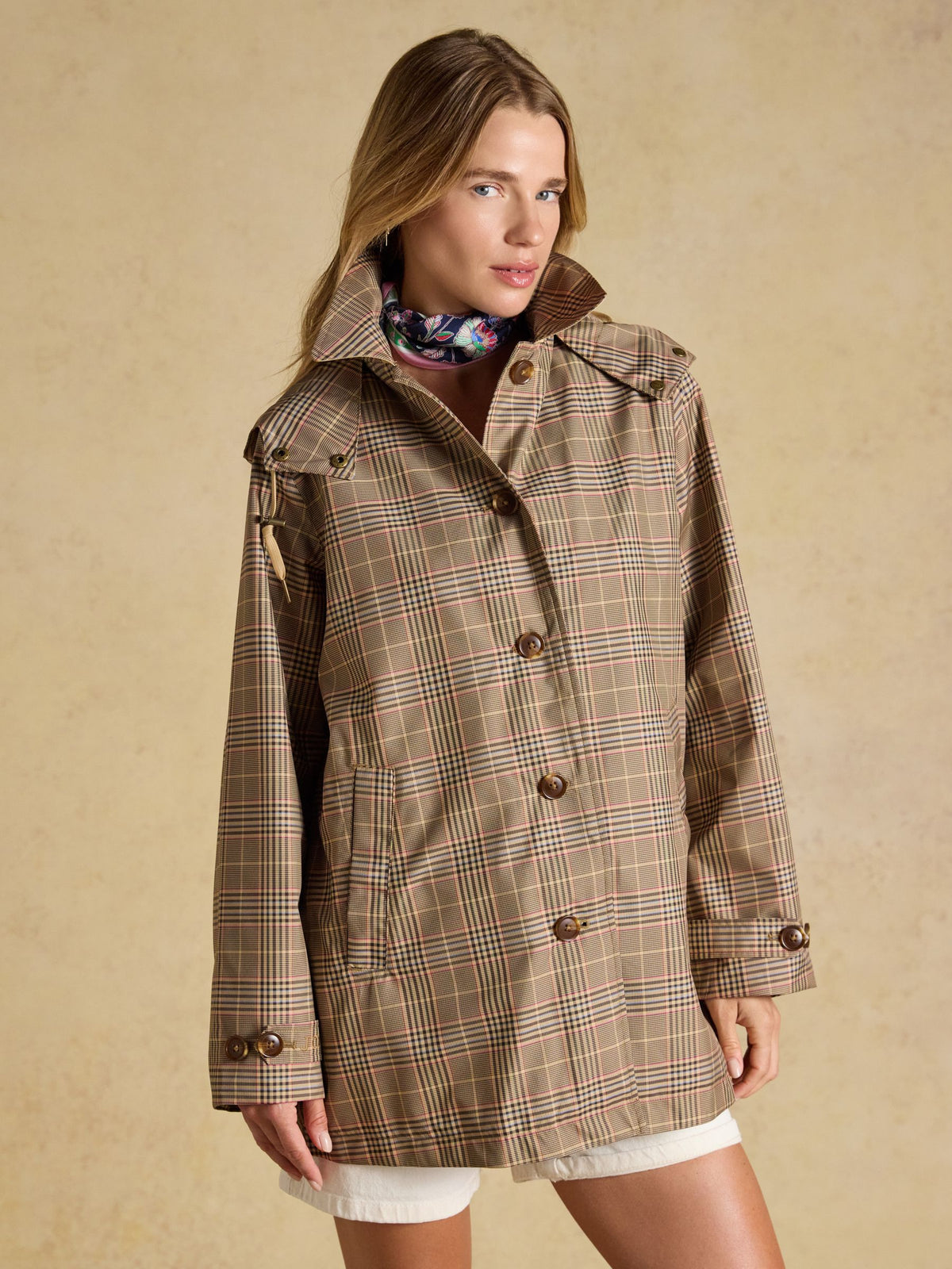 Women's Joules Rainmore Waterproof Button Through Raincoat